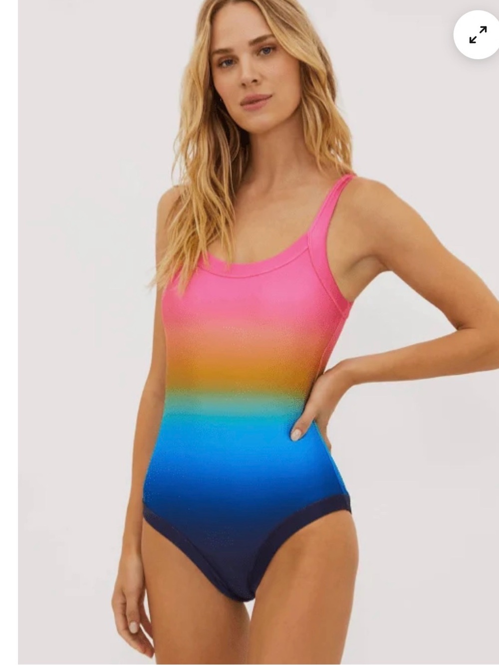 Beach riot  Pink to Blue Ombre One-Piece Swimsuit